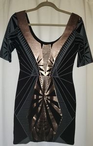 Bebe Graphic Design mini Dress small